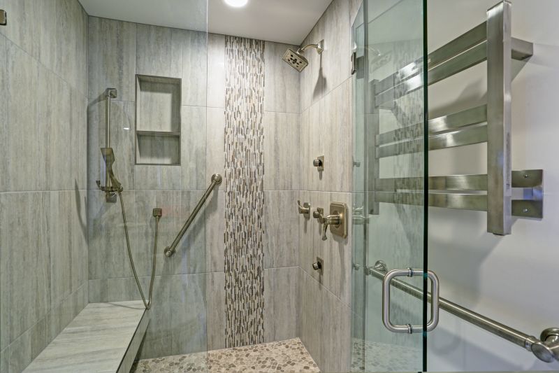 Walk-In Shower with Natural Stone Accents